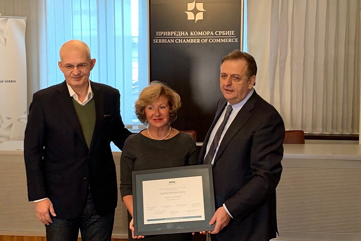 Priznanje Laureat vrline dodeljeno dr Jasmini Knežević